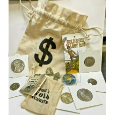 AUSTRALIA 2020 . GOLD RUSH COIN SET . WITH TOKEN and FOOL'S GOLD NUGGETS in LOOT BAG